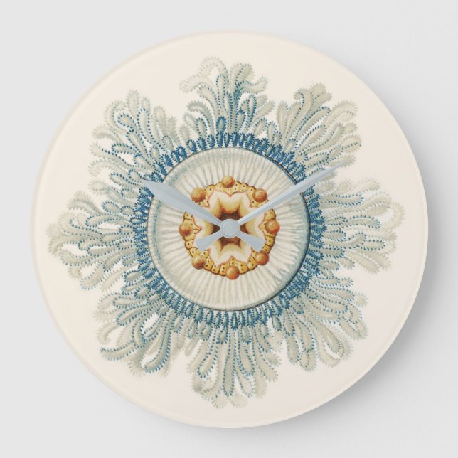 Relógio Grande Coral Mandala (Frente)