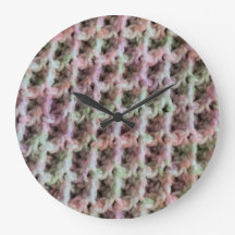 Cores do bebê Waffle Stitch Design Wall Clock