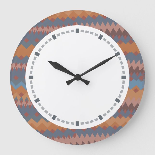 Relógio Grande Cores do sudoeste do ziguezague mexicano de Cinco (Frente)