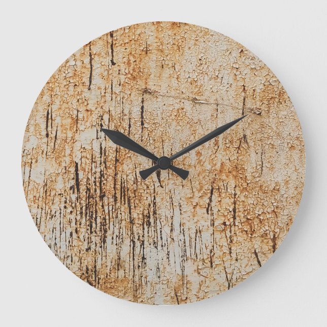 Relógio Grande Cores russas entrelaçam em textura metálica corroí (Frente)