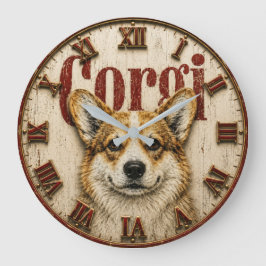 Relógio Grande Corgi Dog