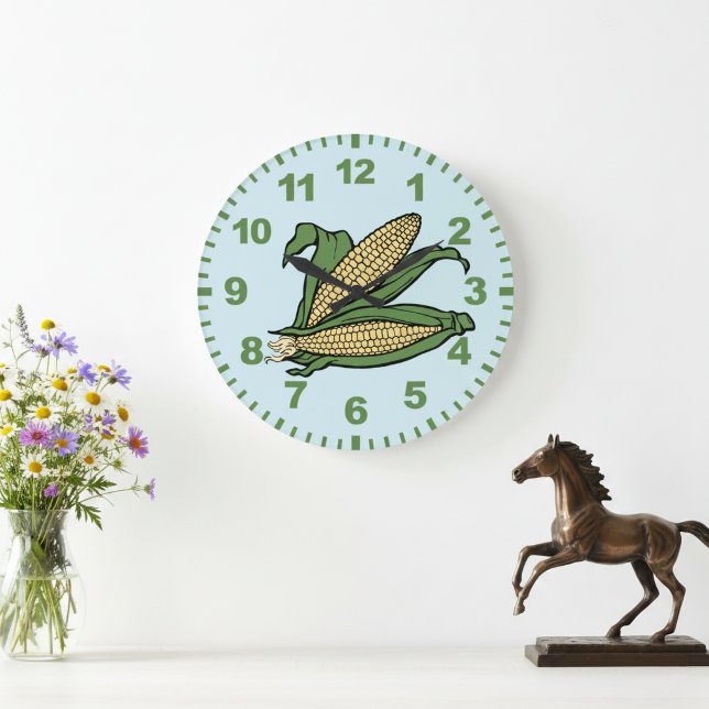 Relógio Grande Corn Kitchen Wall Clock (Corn kitchen wall clock.)