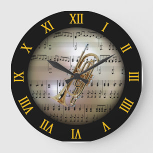 Relógio Grande Cornet ~ Fundo "O Planeta Musical" * ~