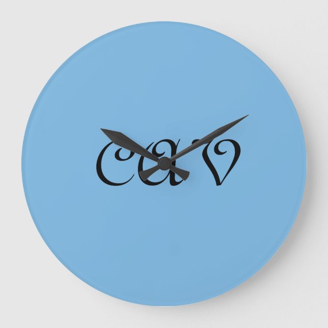 Relógio Grande Cornflower Blue (Frente)