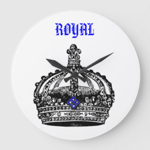 Relógio Grande Coroa real do vintage