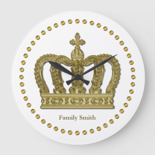 Relógio Grande Coroa real dourada II + seu backgr. & ideias