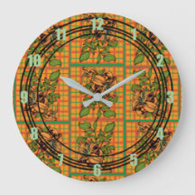 Corte Floral de Xadrez Laranja