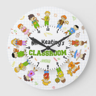 Relógio Grande Costume personalizado da categoria da sala de aula