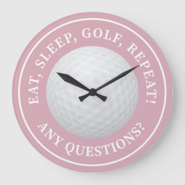 Relógio Grande Cota de Golfe Esportes Cota de Golfe Moderna Rosa 