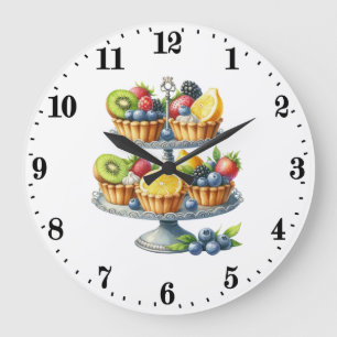 Relógio Grande Cozinha de padaria de amantes de cupcakes fofos 