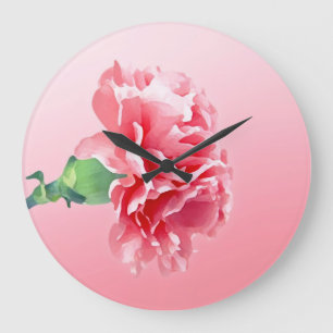 Relógio Grande Cravo cor-de-rosa