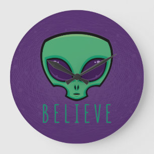 Relógio Grande Creia na Alienígena