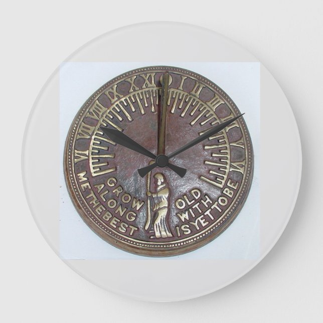 RELÓGIO GRANDE CRESCER VELHO COMIGO O MELHOR AINDA NÃO É SER (Frente)