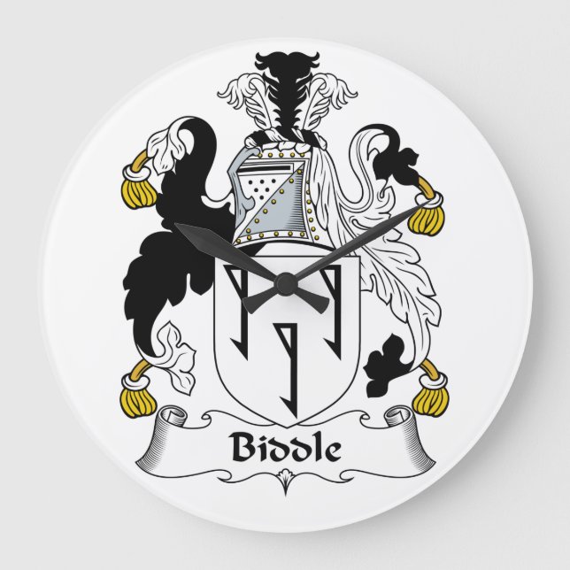 Relógio Grande Crest da Família Biddle (Frente)