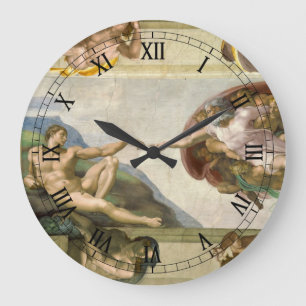Relógio Grande Criação de Adão de Michelangelo