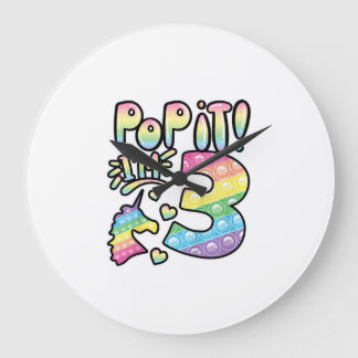 Relógio Grande Crianças Pop It 3º Aniversário Meninas 3 Anos de I