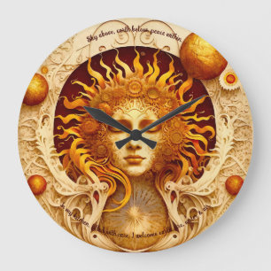 Relógio Grande Crie a sua própria Deusa do Sol Steampunk