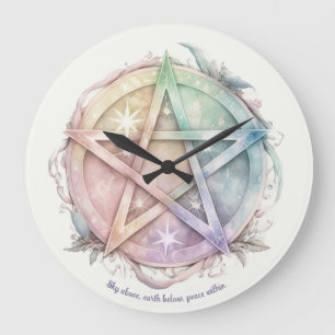 Relógio Grande Crie seu próprio Pastel Starry Pentacle