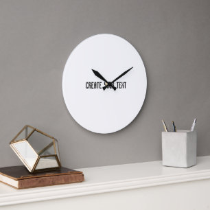 Relógio Grande Crie seu texto Super Wall Art em acrílico preto