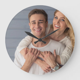 Relógio Grande Crie Sua Própria Foto de Casal Personalizada