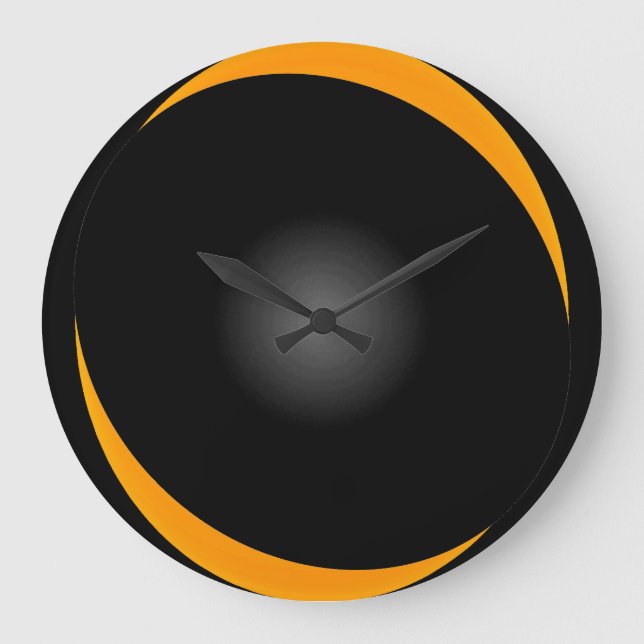 Relógio Grande Críquete de Illusão de Arte Negra Negra Negra (Frente)