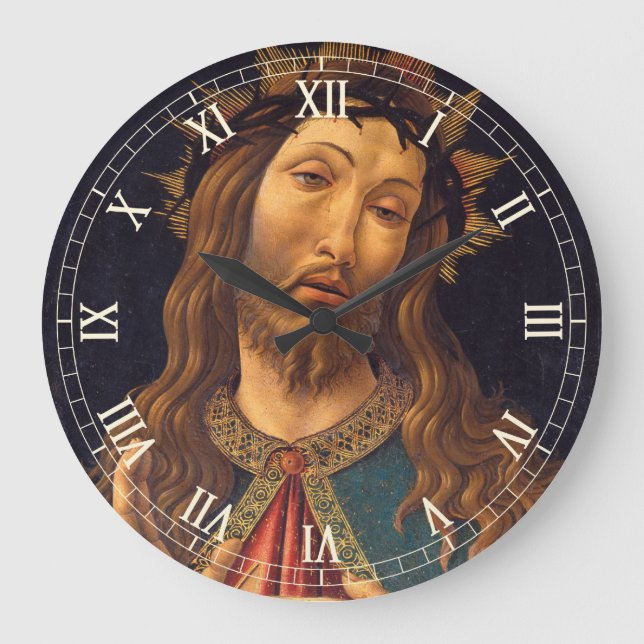 Relógio Grande Cristo Coroado com Espinhos por Sandro Botticelli (Frente)