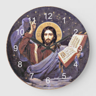Relógio Grande Cristo Onipotente, pintura de Viktor Vasnetsov,