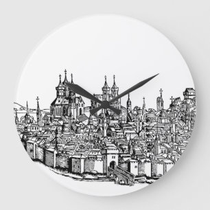 Relógio Grande Crônica Premium Medieval de Erfurt da Turíngia Art