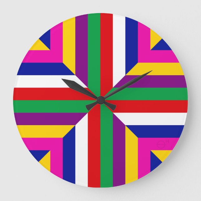 Relógio Grande Cross-section of a Star - Green/Red - Balanced (Frente)