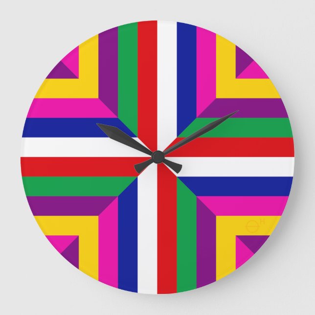 Relógio Grande Cross-section of a Star – Red/White – Balanced (Frente)