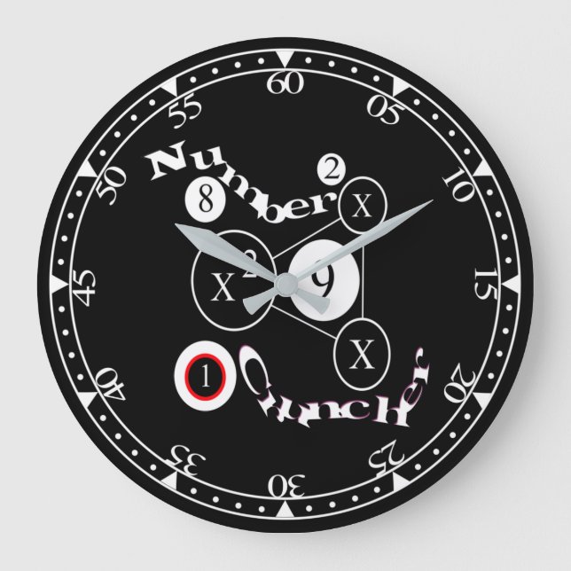 Relógio Grande Cruncher Número (Frente)