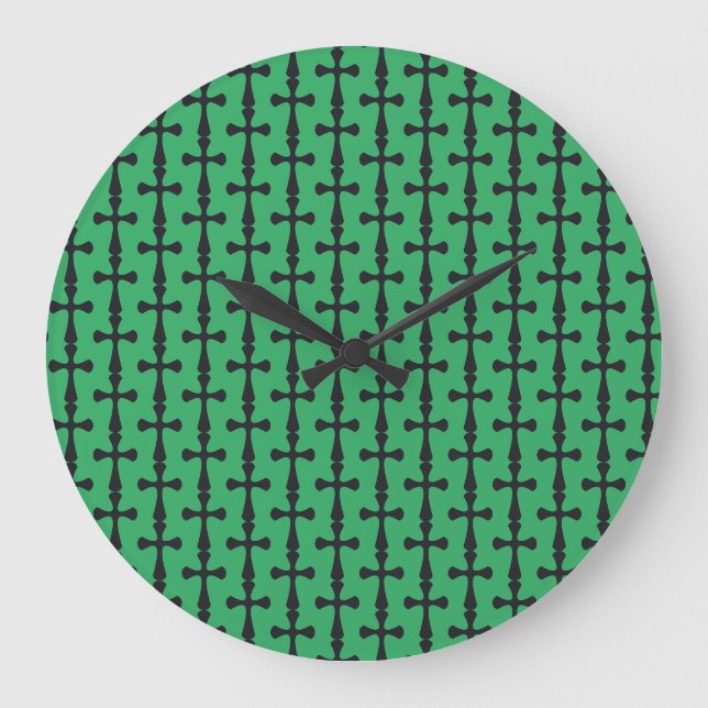Relógio Grande Cruz Minimalista Moderna Arte Cristã Contemporânea (Frente)