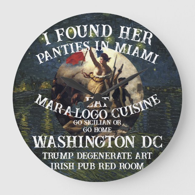 Relógio Grande Cuecas Trump Miami Igreja Católica Branca (Frente)