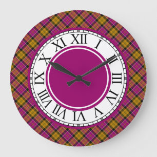 Relógio Grande Culloden Scotland Tartan Border