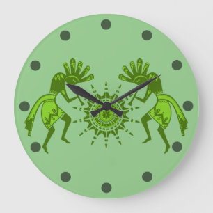 Relógio Grande Cultura de americanos nativos - Sun Dancing Kokope