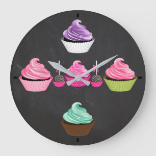 Relógio Grande Cupcake Baking O'Clock