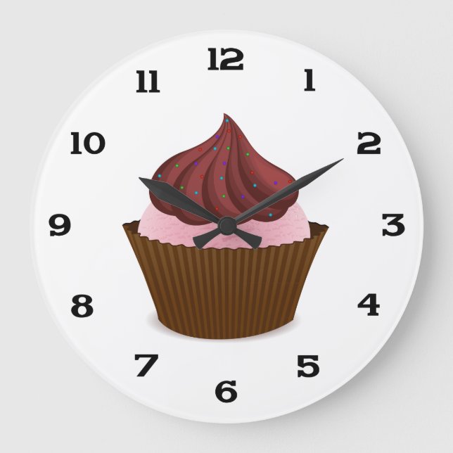 Relógio Grande Cupcake Wall Clock (Frente)