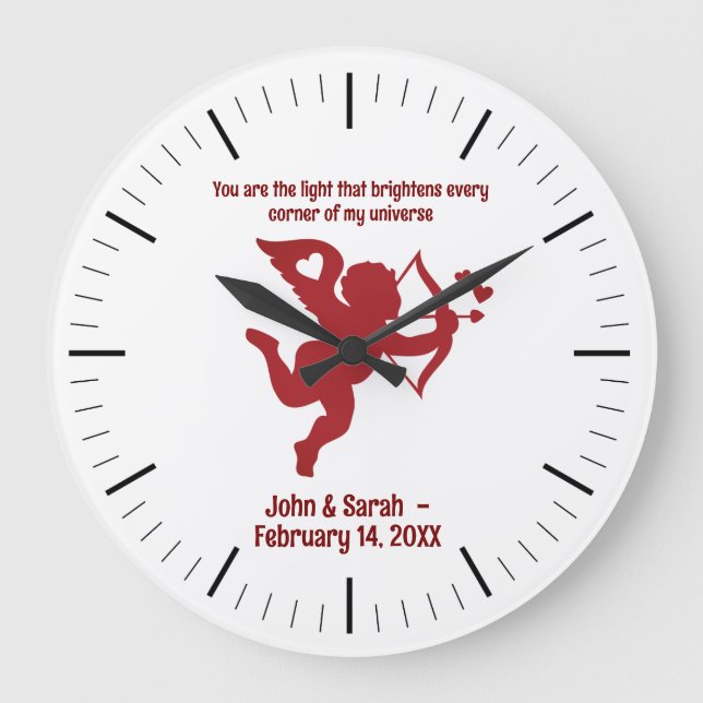 Relógio Grande CUPID  You are the light that brightens every corn (Frente)