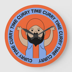 Relógio Grande Curry Lover Primo indiano Corry Cook Aliment
