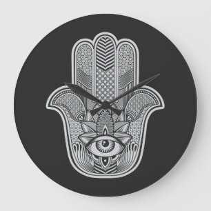 Relógio Grande Custom Hamsa