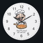 Relógio Grande Custom Italian Pizzeria Pizza Kitchen / Restaurant<br><div class="desc">Bring the warm,  inviting atmosphere of an authentic Italian kitchen into your space with this Italian Pizzeria Pizza Kitchen or Restaurant Round Large Clock. Inspired by classic Italian pizzerias,  this stylish wall clock adds a delicious touch of culinary charm to any kitchen,  dining area,  café,  or restaurant.</div>