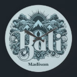 Relógio Grande Custom Name Bali<br><div class="desc">Change the text field to what you want. Using the editing tool,  you can also change the font and its size and color if you wish. See my store for more Bali Indonesia items.</div>