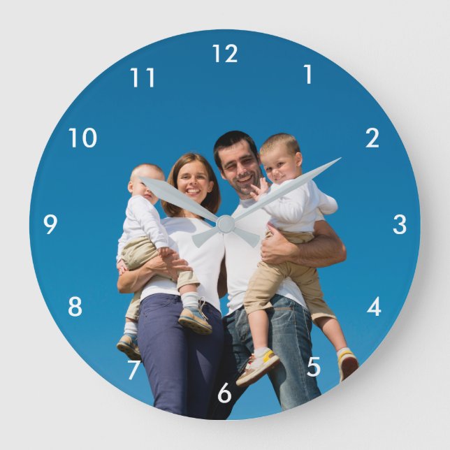 Relógio Grande Custom Photo Wall Clock (Frente)