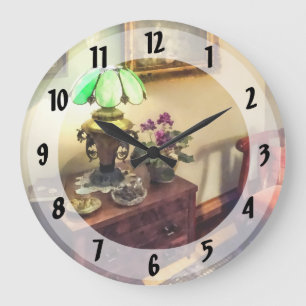 Relógio Grande Cutador com Lâmpada de Flor