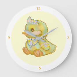 Relógio Grande Cute Dressed Up Stuffed Toy Duck Clock