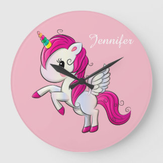 Relógio Grande Cute Fantasy Unicorn