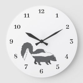 Relógio Grande Cute Gray Baby Skunk Design