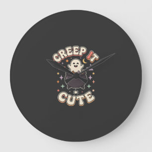 Relógio Grande Cute Halloween Vibrações Assustadoras