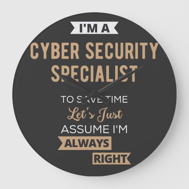 Relógio Grande Cyber Security Specialist (Frente)