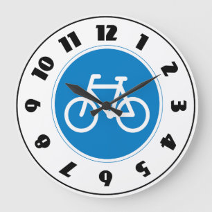 Relógio Grande Cycling Road Sign Clock